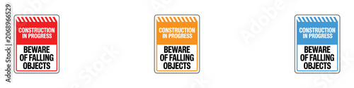 Tableau sur toile Construction in progress sign vector set