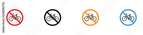 Foto Prohibited no bicycle riding road sign kit