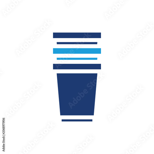 water cups colored icon vector design good for web or mobile app