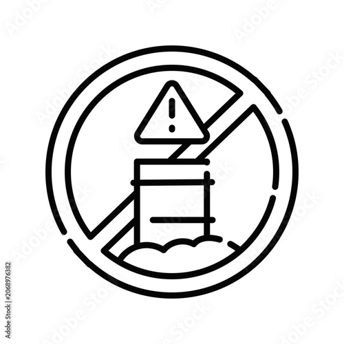 illegal dumping color line icon.