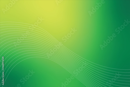 Green Gradient Background with Wavy Lines