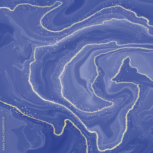 Blue Marble Swirl with Glitter