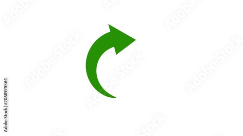 refresh icon arrow illustration on white background. Flat illustration showing a blue refresh icon with a circular arrow on a white background, symbolising update or synchronization.