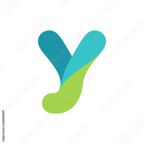A vibrant Y-shaped abstract logo design for branding