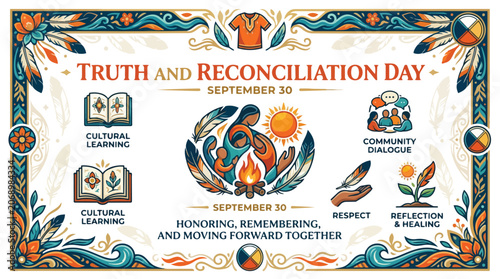 National Day for Truth and Reconciliation Graphic Illustration.