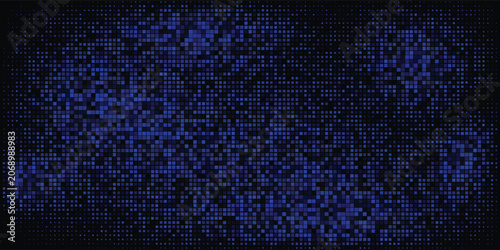 Led screen light background texture with pixel pattern. Digital tv display wall panel in blue, pink and purple gradient. Abstract bright television videowall grid vector design template with circle