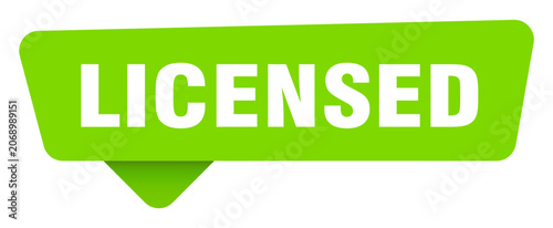 Slika na platnu licensed green sign isolated on transpatent background