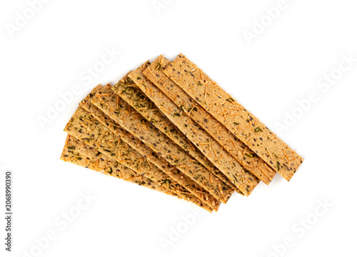 Принти на полотні Crunchy gluten free crispbread with various seeds top view