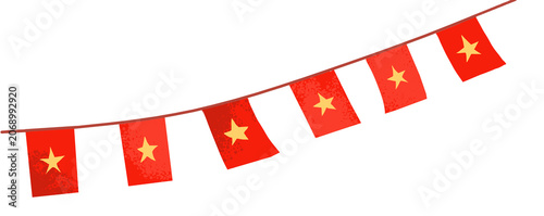 Illustration of a ribbon with the Vietnamese flag.