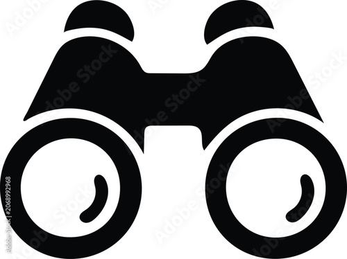 Fotografie binoculars silhouette icon on transparent background