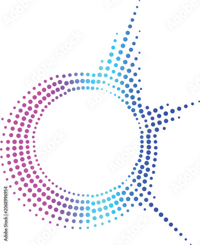 Abstract Halftone Dot Pattern Vector Background with Circular Geometric Design equalizer and Decorative Texture Wallpaper