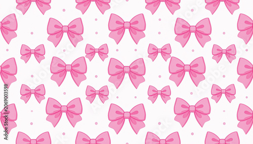 Pink bows on white background.