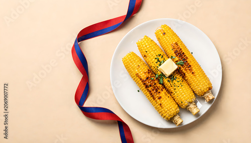 Grilled Corn on the Cob with Butter: Independent Day Food