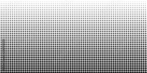 Photos Set of halftone dots gradient pattern texture isolated on white background