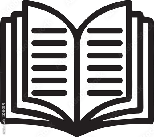 Book IconBook Icon, Modern education icon, simple linear book symbol for app design, academic knowledge and reading vector graphic