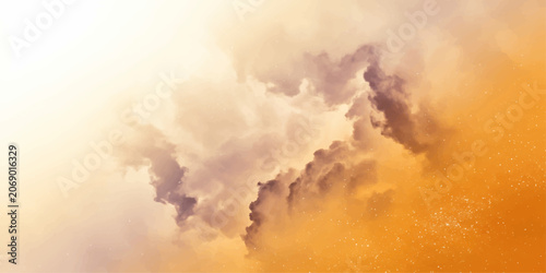 Canvas Print Abstract swirling clouds in warm orange and yellow hues suggest a dramatic sky, evoking a sense of awe and wonder