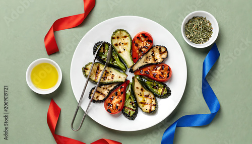 Grilled Vegetable Platter with Olive Oil: Independence Day Meal