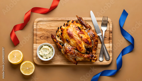 Grilled Chicken with Herb Butter and Lemon: Independence Day Feast