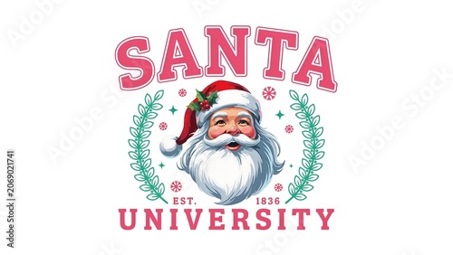 Santa University Logo Holiday Cheer