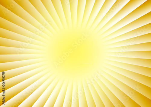 Lines running from the center outward on a yellow color gradient background like a sun for use with design layouts 