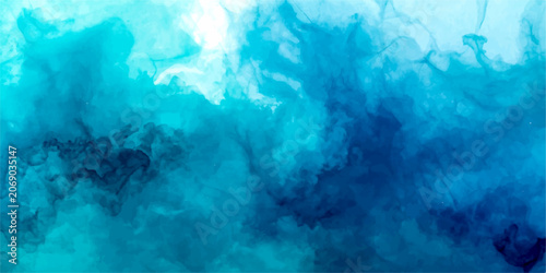 Fotografie Oceanic Abyss Abstract A captivating abstract representation of underwater currents and oceanic depths, rendered in swirling shades of turquoise and deep blue