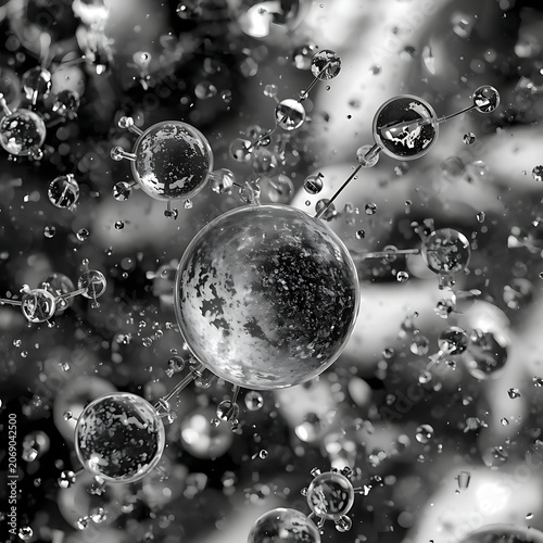 Science-themed background images and wallpapers created in black and white.