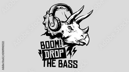 Εκτύπωση καμβά DJ triceratops