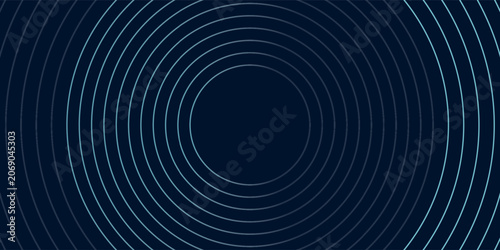 Blue abstract background with glowing circles. Swirl circular lines pattern. Geometric spiral. Twirl element. Modern graphic design. Futuristic technology concept.EPS 10