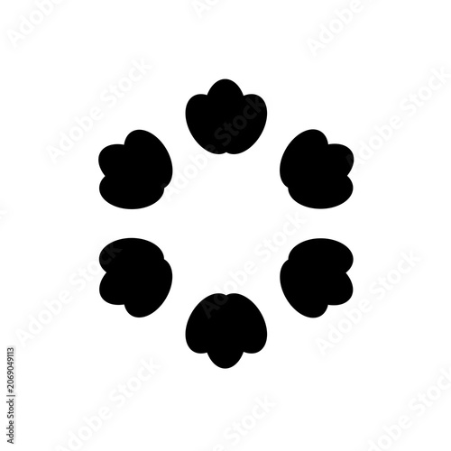 Vector image of a flower, black, white, gray, natural, imaginative, fantasy flower shapes, brightness and splendor, saturation and tenderness, on a white background