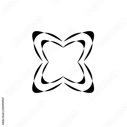 Vector image of a flower, black, white, gray, natural, imaginative, fantasy flower shapes, brightness and splendor, saturation and tenderness, on a white background