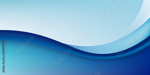 Abstract blue and white geometric background. Dynamic shapes composition. illustration.