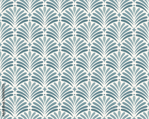 Vintage Damask Floral Vector Seamless Pattern. Decorative Retro Flower Illustration. Abstract Art Deco Background.