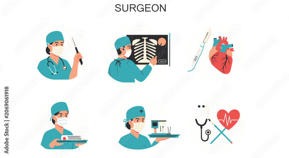 Fototapeta premium Surgeon in medical setting operating.