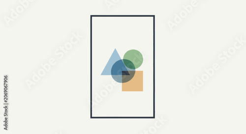 Partial minimalist flat illustration of a light blue geometric triangl