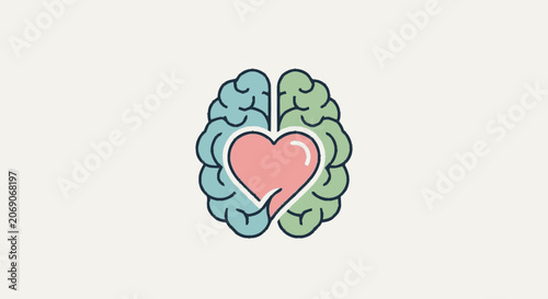 Partial minimalist flat illustration of a stylized light blue organic 