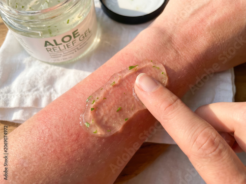 Hands Applying Soothing Gel Patch