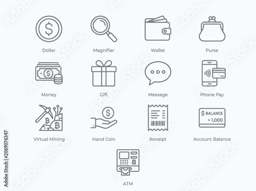 Financial icons and money symbols 2.