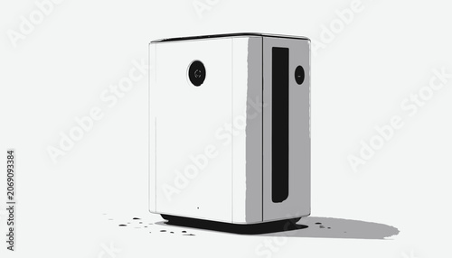 Modern white electronic device box.