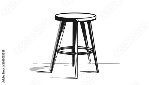 Simple Stool Furniture Home Decor.