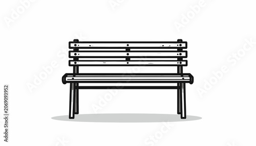 Park Bench Outdoor Furniture Seat.