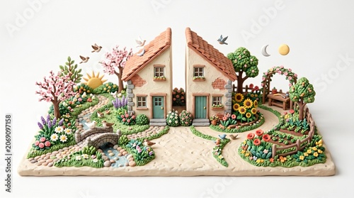Divorce Concept Miniature Clay Art