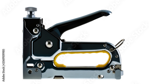 Fotografía Isolated heavy-duty staple gun with a sleek metallic finish and comfortable yell