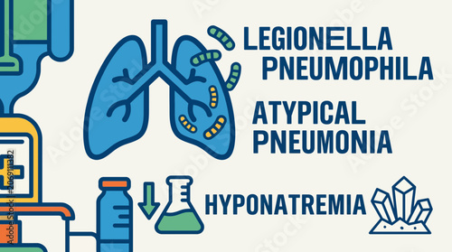 Tableau sur toile Legionella Pneumophila Atypical Pneumonia with Hyponatremia