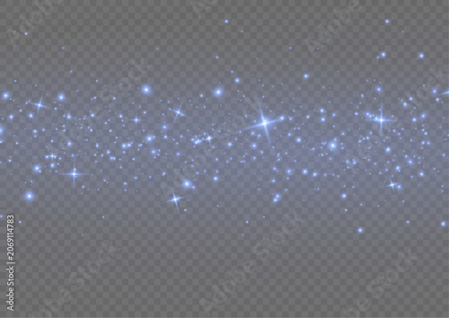 Glowing blue light dust particles cluster isolated on black background magical shimmer effect for graphic design compositing particles abstract background particle