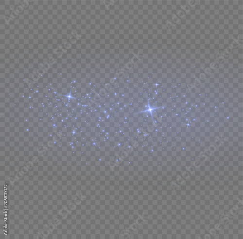 Glowing blue light dust particles cluster isolated on black background magical shimmer effect for graphic design compositing particles abstract background particle