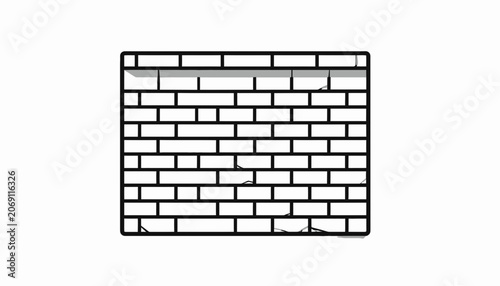Brick Wall Pattern Closeup.