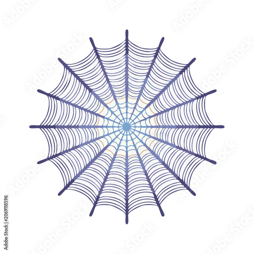 Minimalist Spider Web Vector Pattern