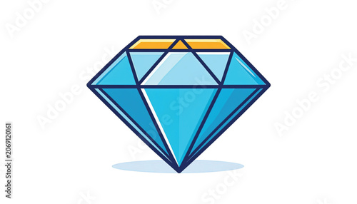 Large Blue Diamond Gemstone Jewelry Object.