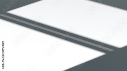 Abstract window sashes shadow moving backdrop, looped animation. Stripes shadows movement with soft sunlight background, 4k. Blurred overlay moving jalouse or sash template.
