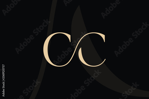CC letter logo icon design. Classic style luxury initials monogram.